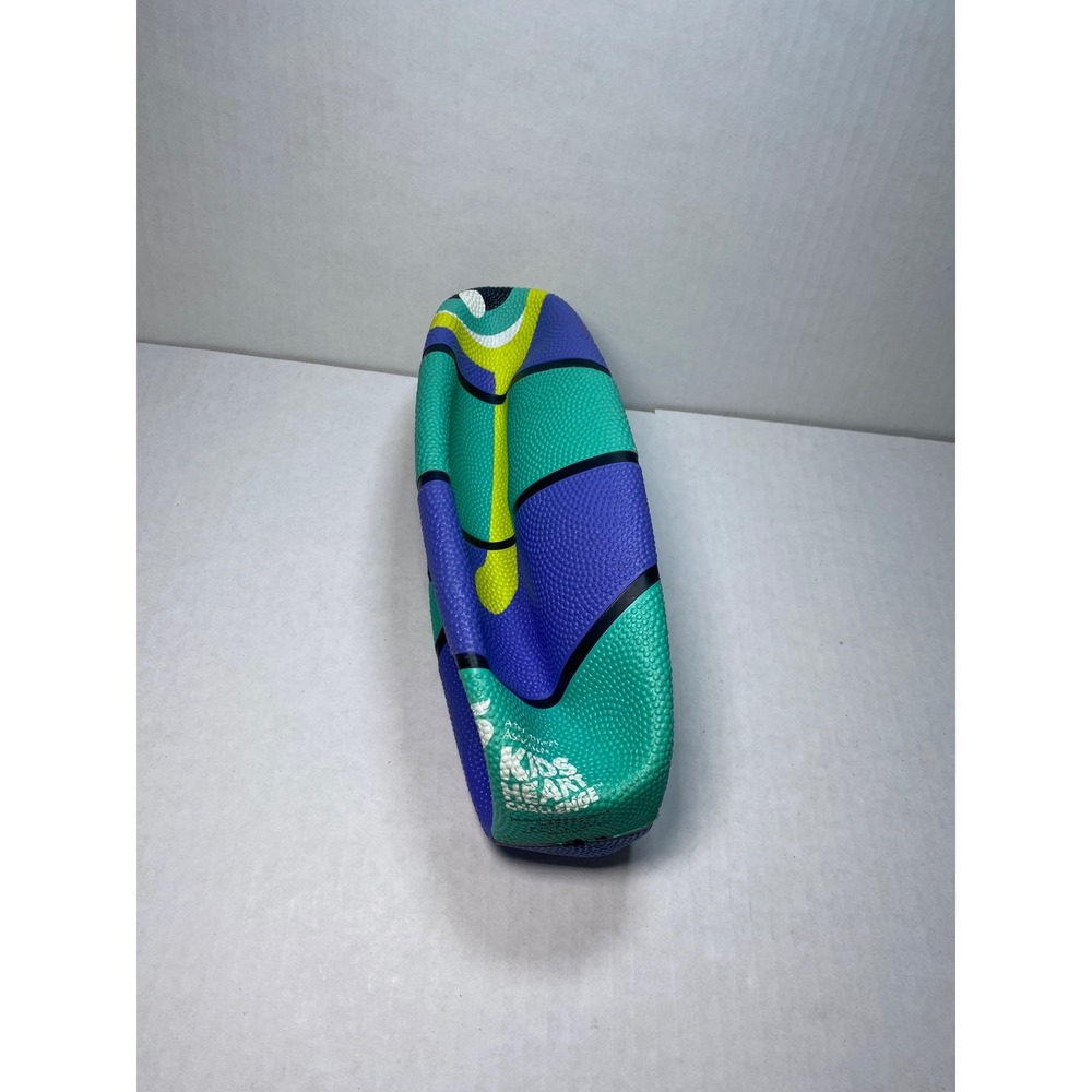 Kids Heart Challenge Basketball Teal Purple Yellow Multi-Color Rubber Ball